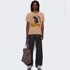 MADEWORN NEIL YOUNG T-SHIRT TAUPE size XS Unisex